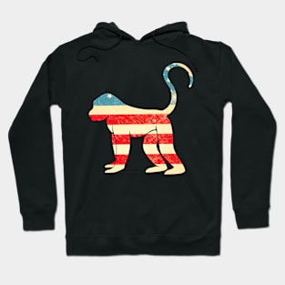 American Flag Monkey Hoodie